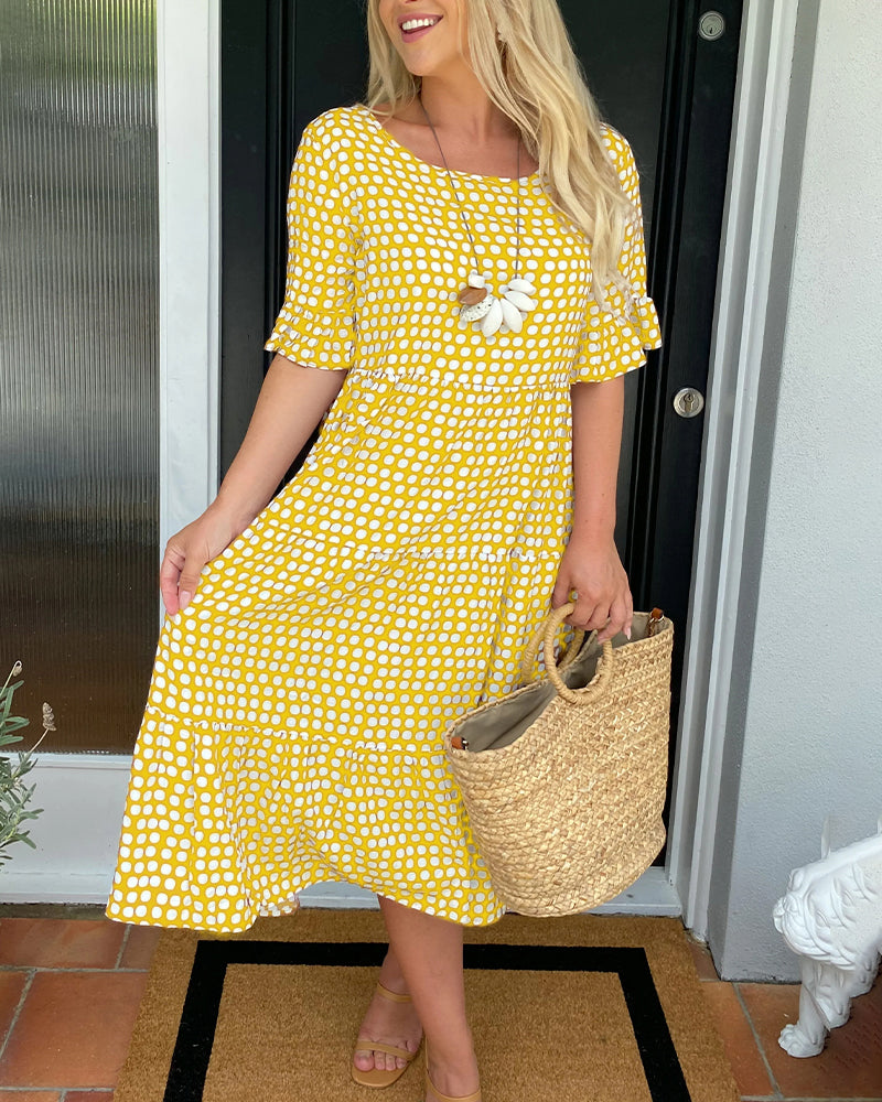 Retro Midi Dress for Effortless Grace