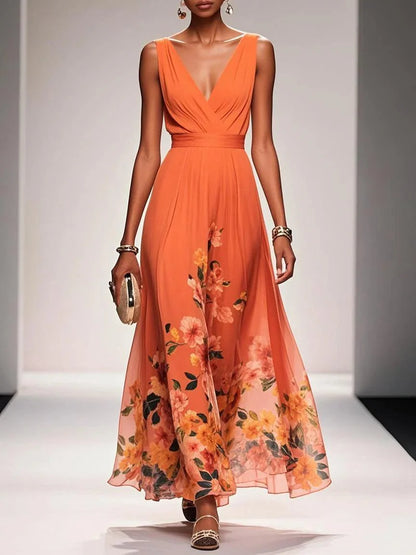 Abito Floreale Leggero Maxi