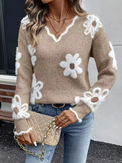Maglione Floreale Easy-Care