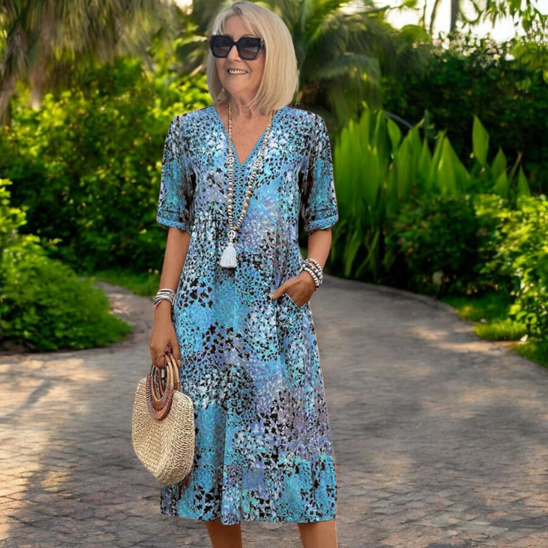 Abito Midi Floreale Elegante