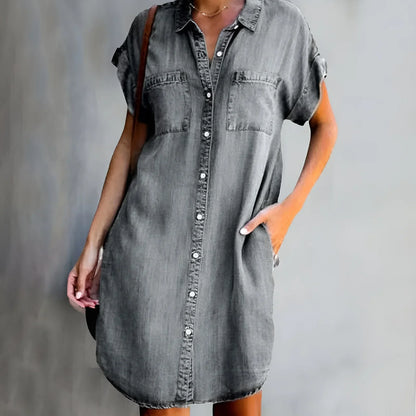 Curvy Fit Denim Dress
