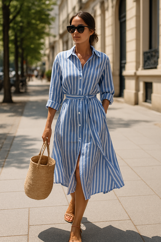 Renata - Vestito a Righe Elegante