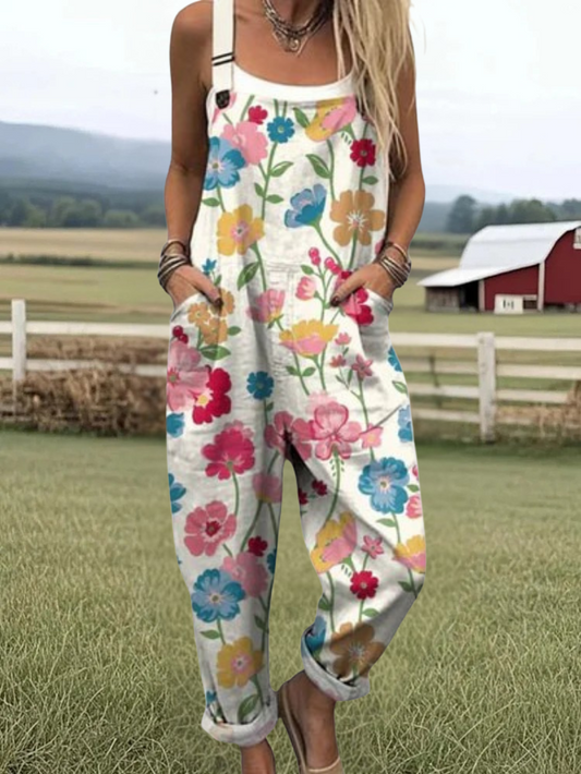 Tuta comfort vintage-floreale