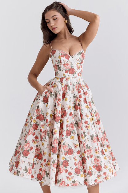 Satin Eleganza Midi Dress