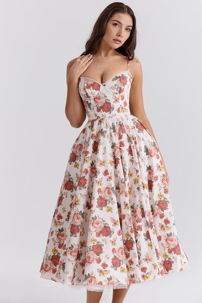 Satin Eleganza Midi Dress