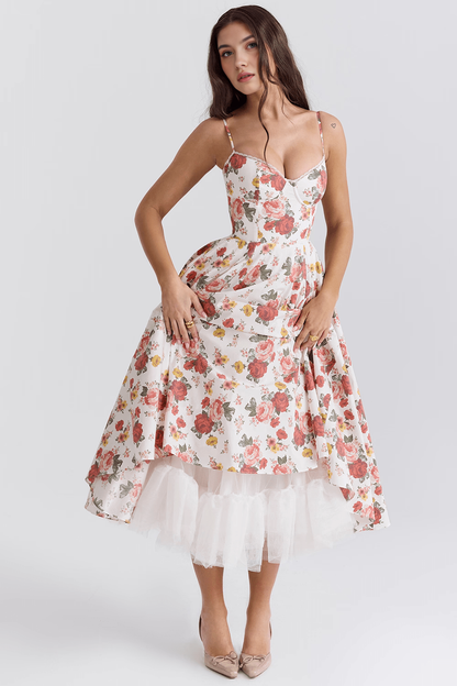 Satin Eleganza Midi Dress