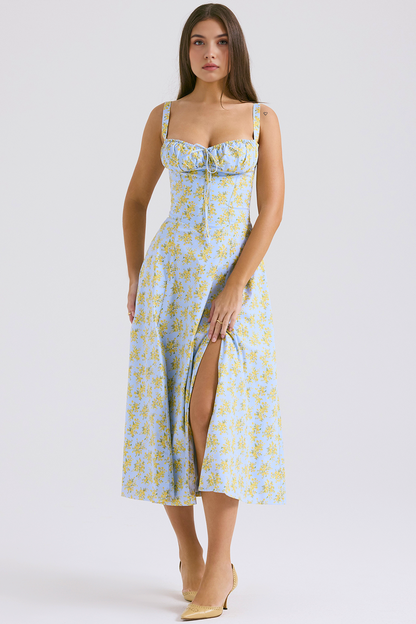 Lace-Up Midi Dress
