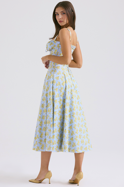 Lace-Up Midi Dress