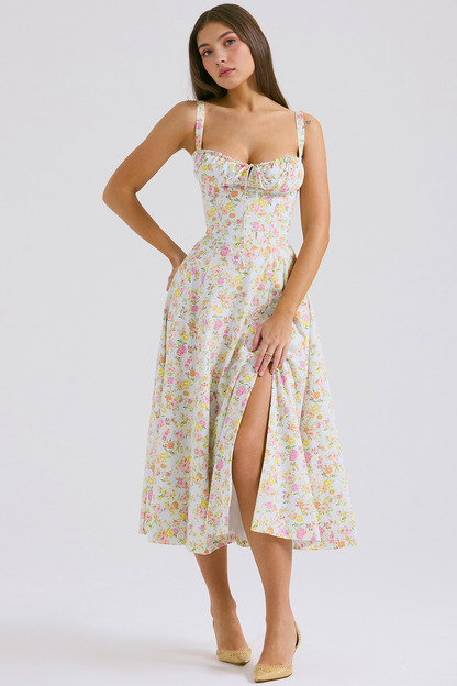 Lace-Up Midi Dress