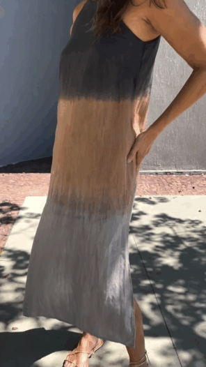 Elegant Gradient Summer Dress