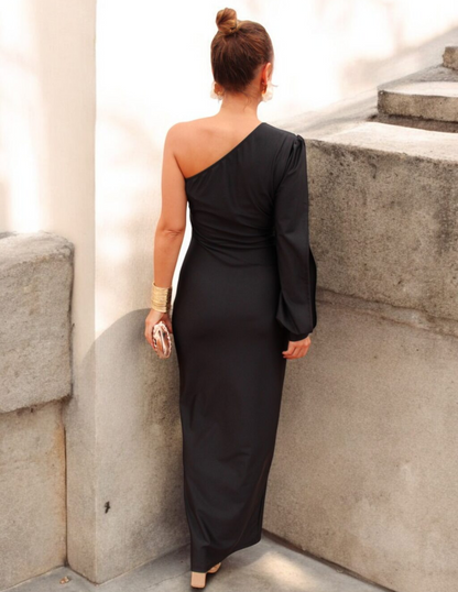 Eleganza One-Shoulder Abito
