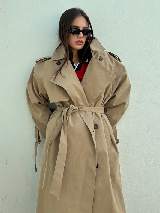 Trench Impermeabile Beige