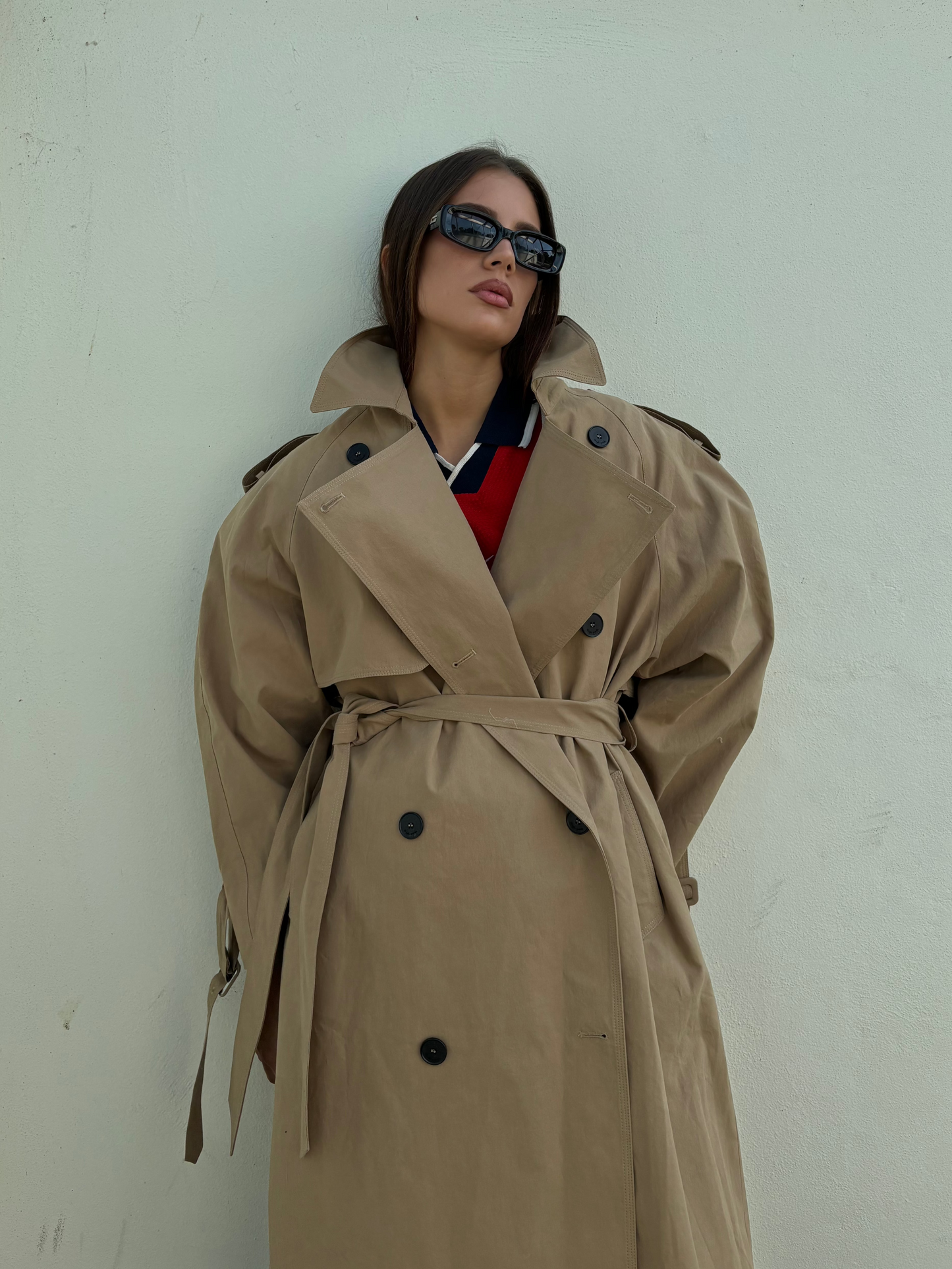 Trench Impermeabile Beige