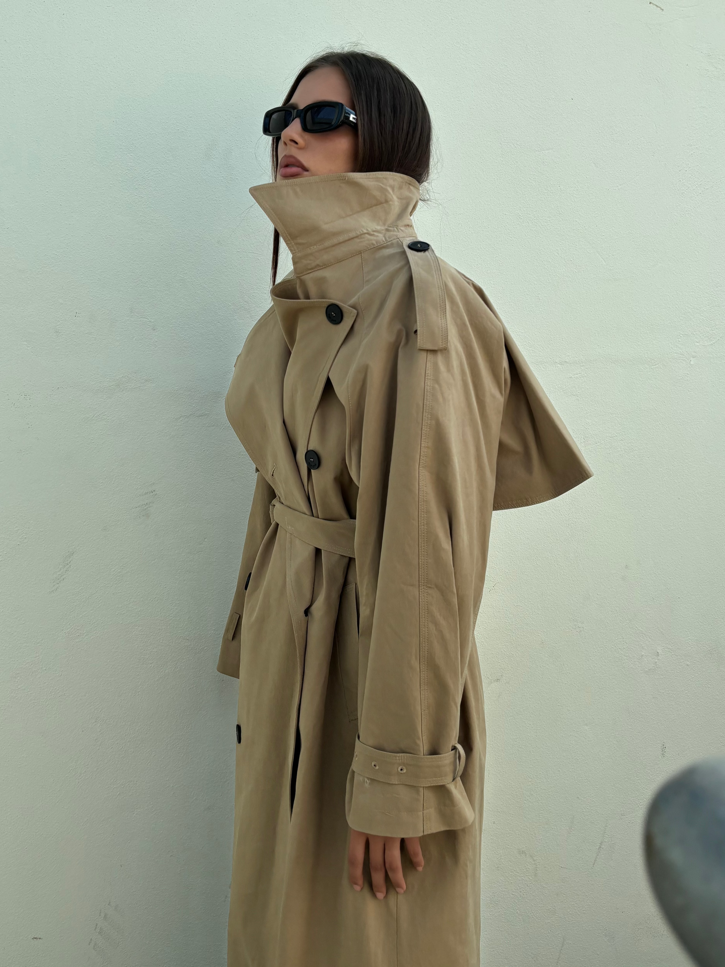 Trench Impermeabile Beige