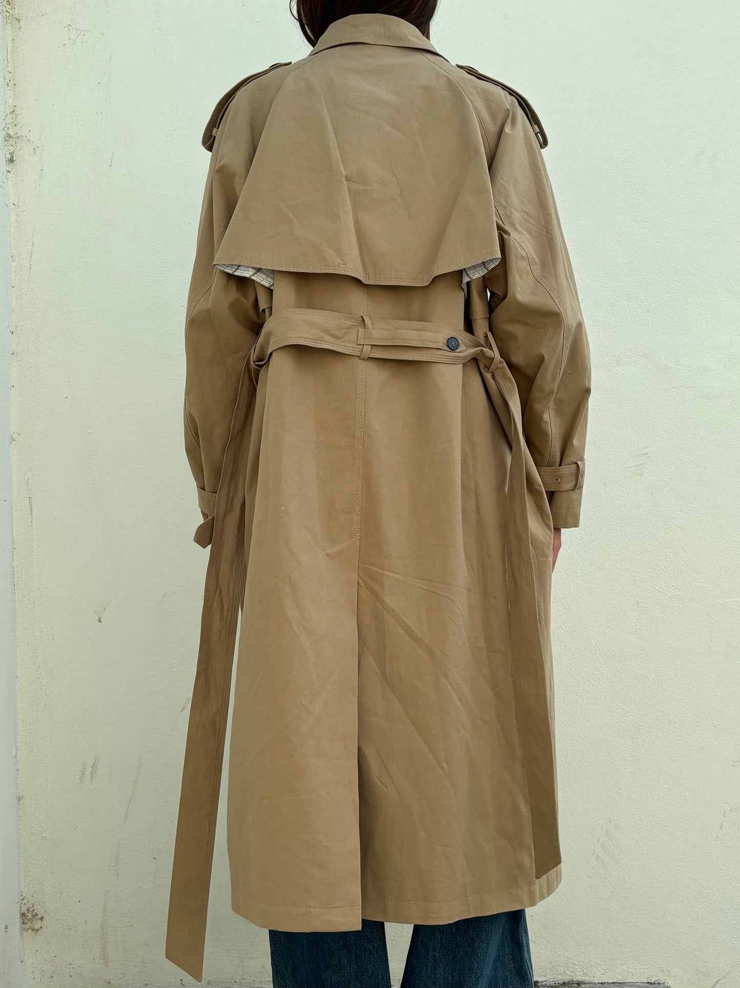 Trench Impermeabile Beige