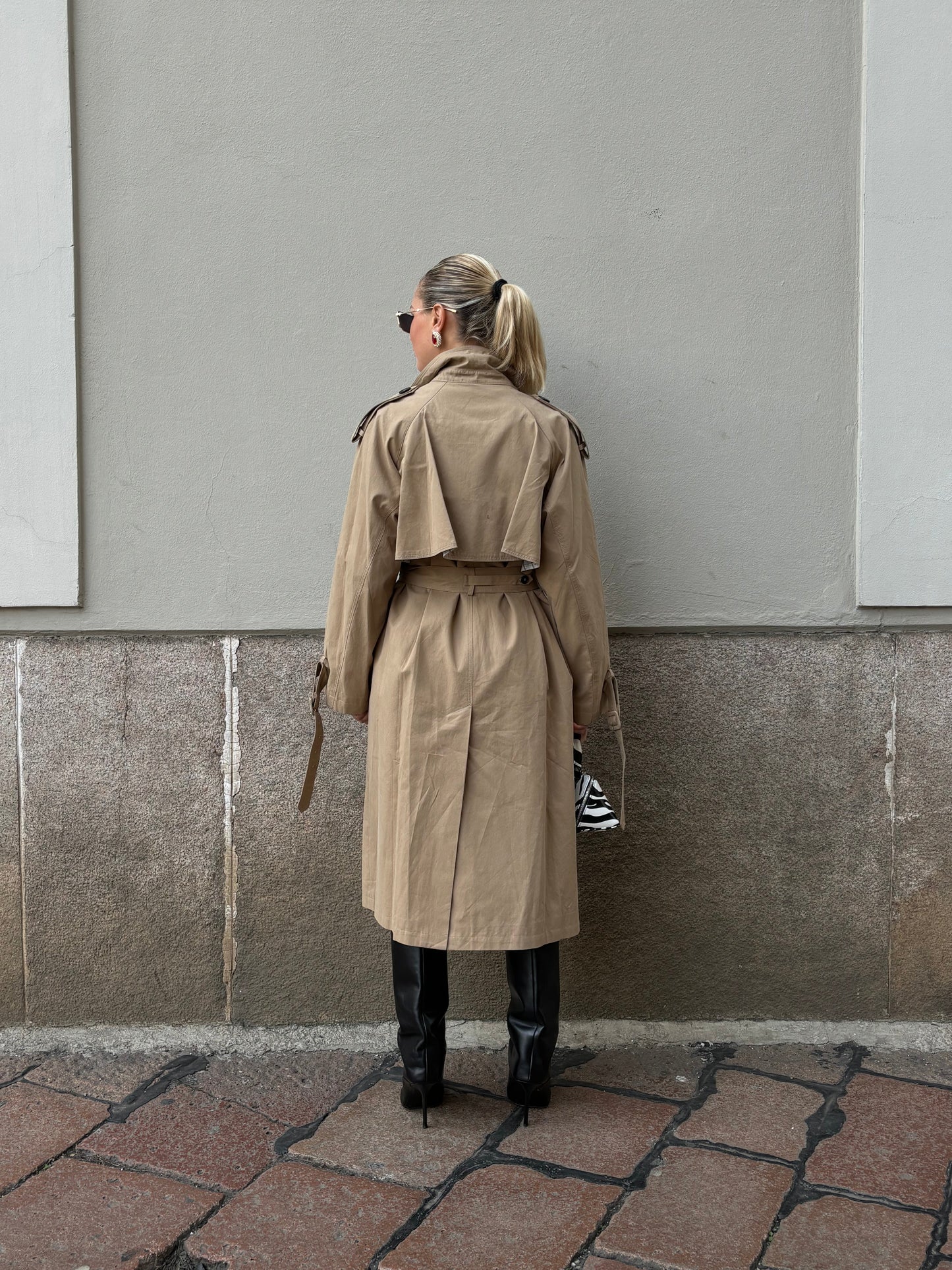 Trench Impermeabile Beige