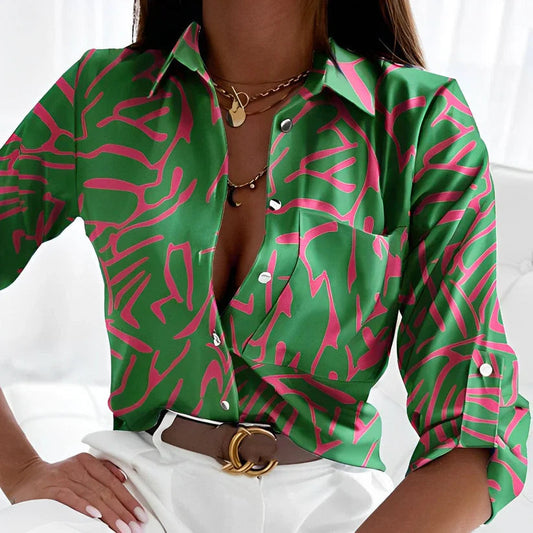 Sophisticated Green Blouse
