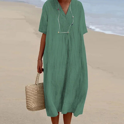 Chic-Drape Midi Dress