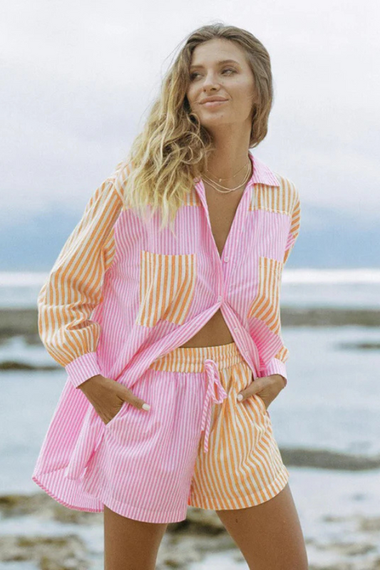 Chic-Lounge Striped Set