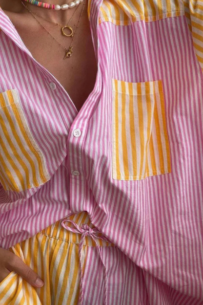 Chic-Lounge Striped Set