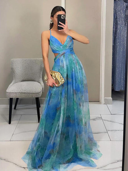 Abito Maxi Floreale Elegante
