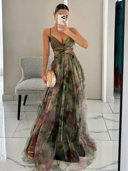 Abito Maxi Floreale Elegante