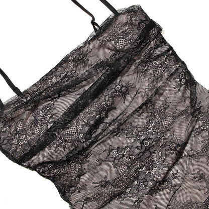 Celeste Eleganza: Abito Maxi in Pizzo