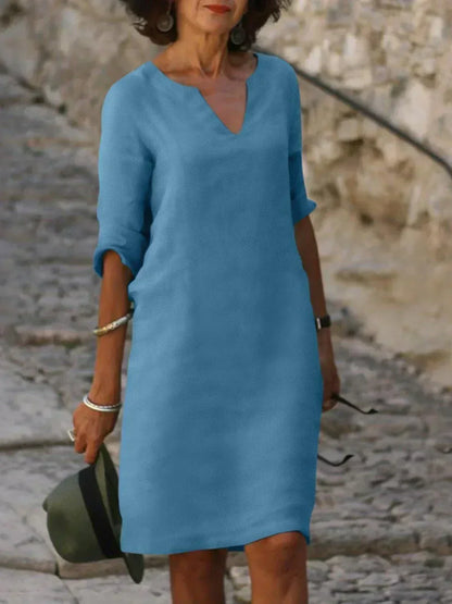 V-Neck Elegante Dress