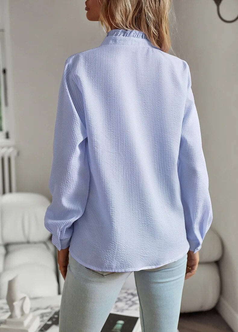 Ruffle-Elegance Shirt