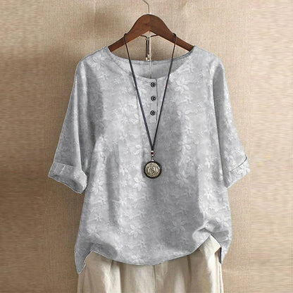 Blusa Floreale Vintage Traspirante