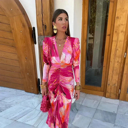 Eleganza Maxikleid Toscana-Stil