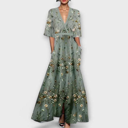 Abito Maxi Floreale Elegante