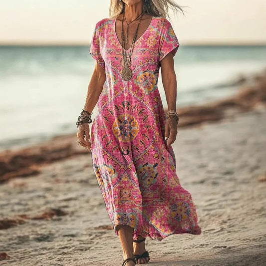 Vestito Maxi Etnico Elegante