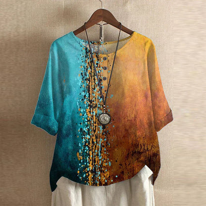 Blusa Floreale Vintage Traspirante