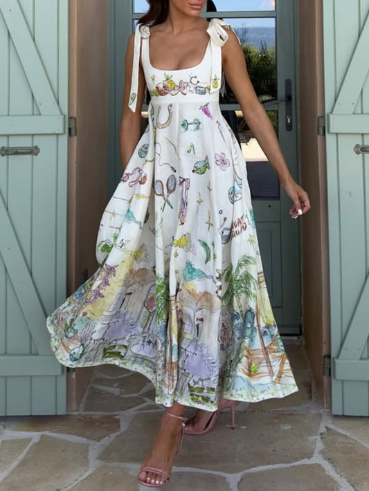Abito Midi Veste-Pittura