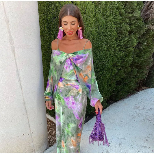 Elegant-Dye Maxi Kleid