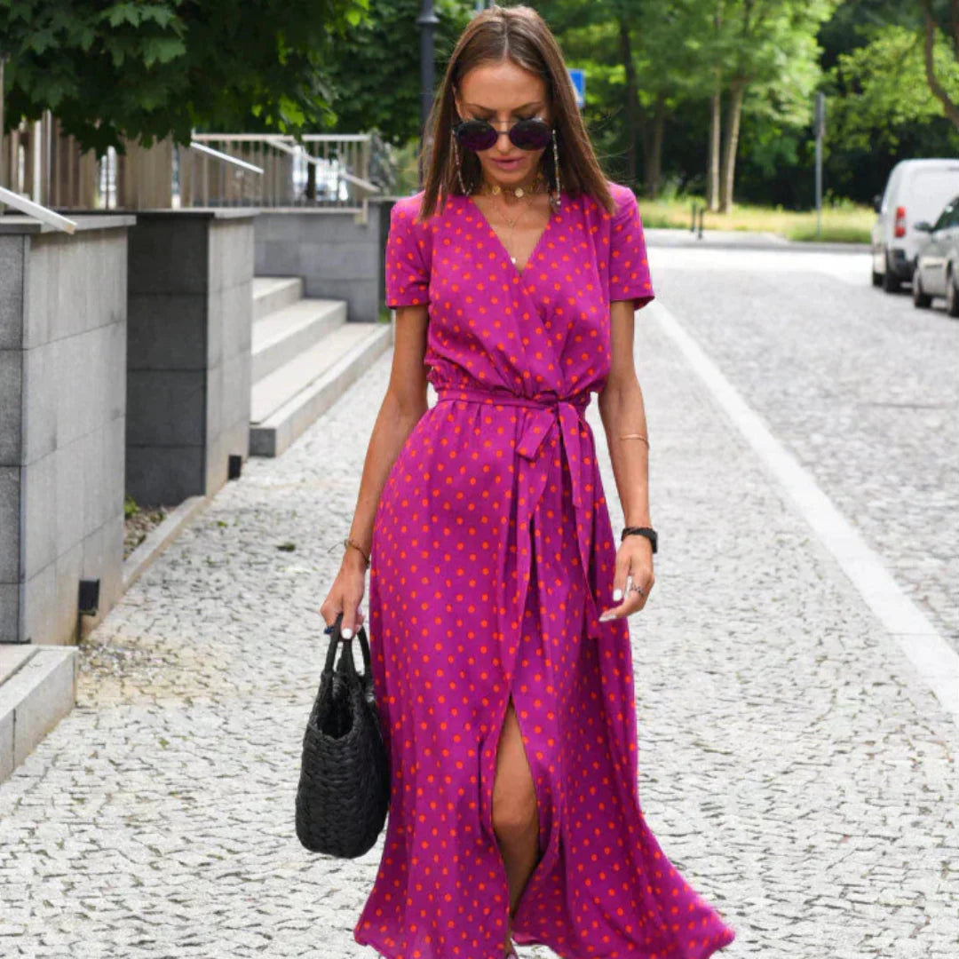 Abito Elegante Scollo a V Lussuoso