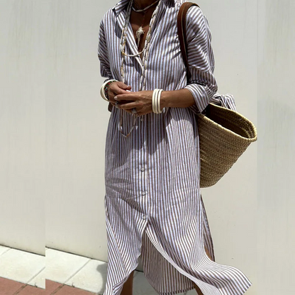 Abito Elegante Strisce Comode