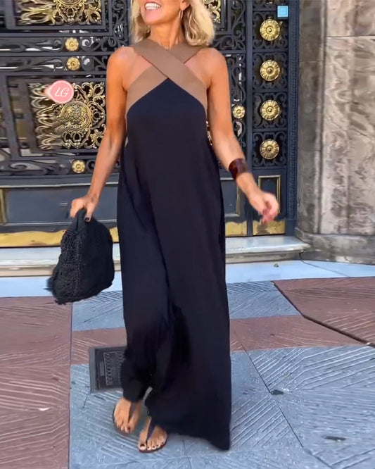 Chic Crossover Maxi Dress