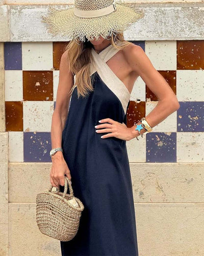 Chic Crossover Maxi Dress