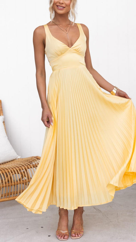 Abito Maxidress Giallo Elegante
