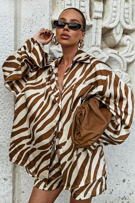Zebra-Print Lounge Set