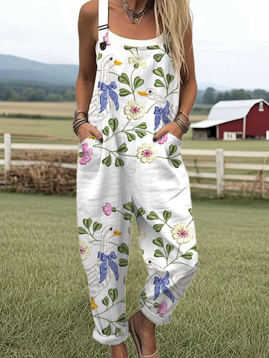 Tuta-Fiorata Comoda Vintage