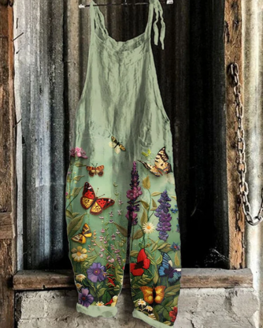 Salopette Floreale No-Stiro