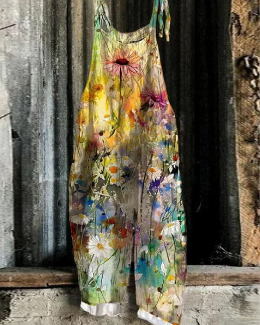Jumpsuit Anti-Piega Floreale