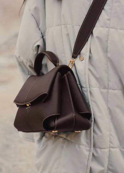 Borsa Pelle Multi-Scomparti