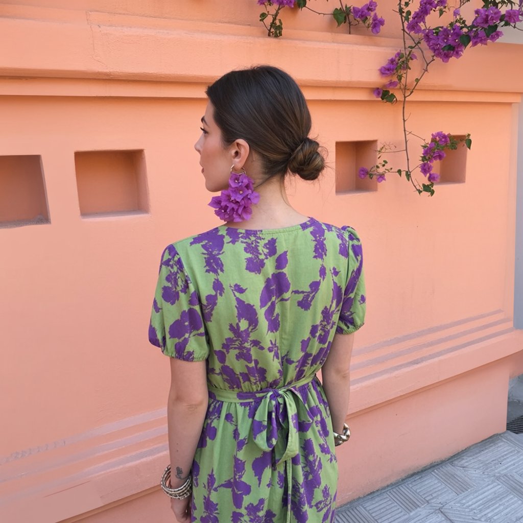Abito-Midi Fiorito Chic