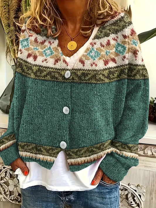 Cardigan Rigato Morbido-Traspirante