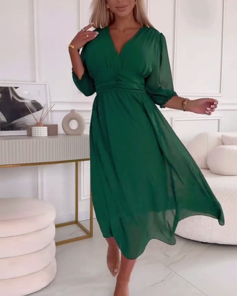 Chiffon Midi Dress for Ageless Elegance
