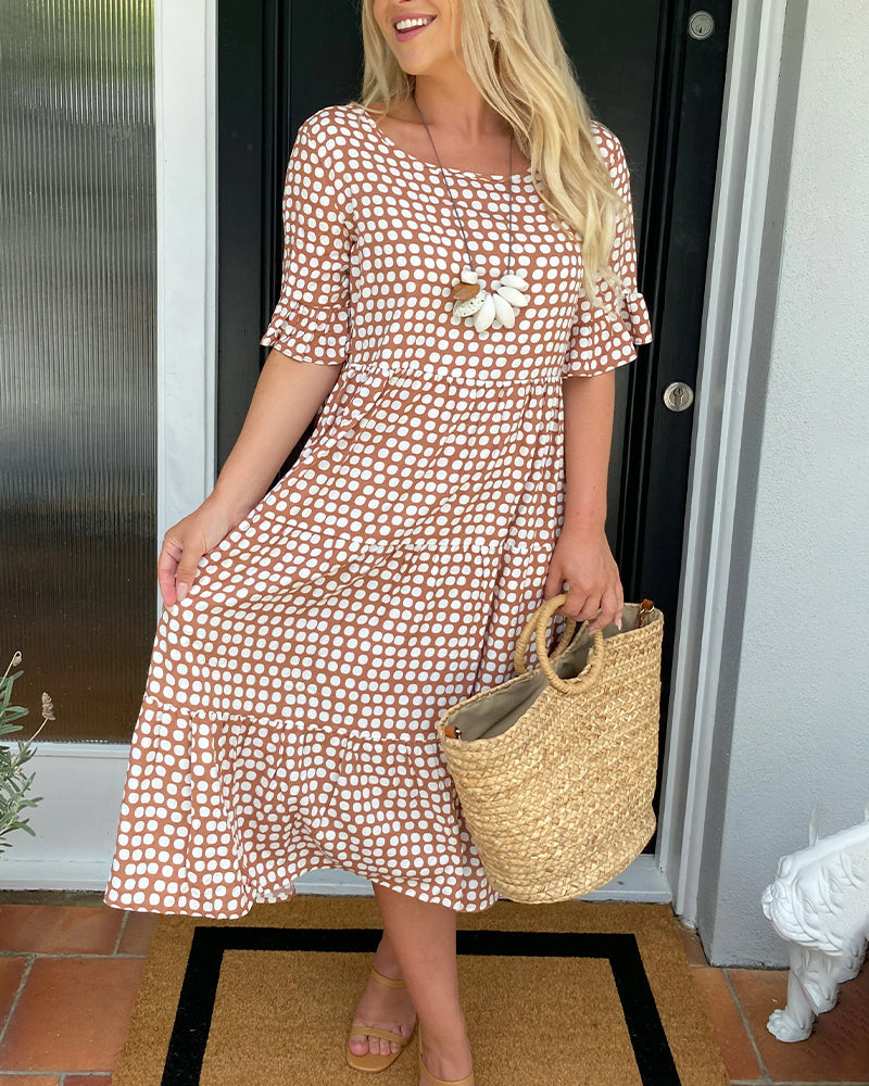 Retro Midi Dress for Effortless Grace